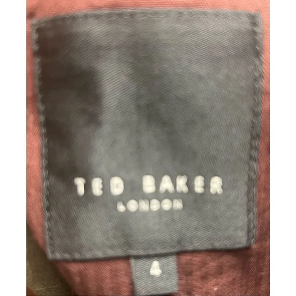 Ted Baker Skylai Tonal Blazer in Army Green NWT Size 4/Large